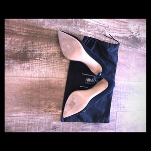 Armani Collezioni suede pumps